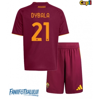 AS Roma Paulo Dybala #21 Echipament de Fotbal Replică 2025-26 Copii Acasa (+ Șorturi)